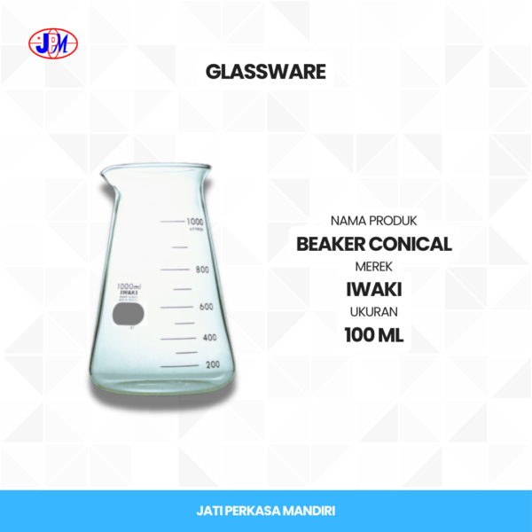  Iwaki - Beaker Conical  - Gambar 3