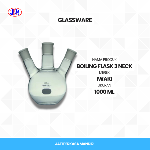  Iwaki - Boiling Flask 3 Neck  - Gambar 4