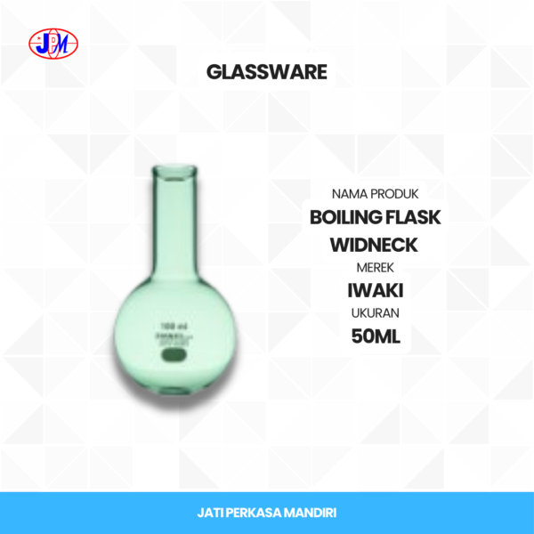  Iwaki - Boiling Flask Widneck 50 ml  - Gambar 2