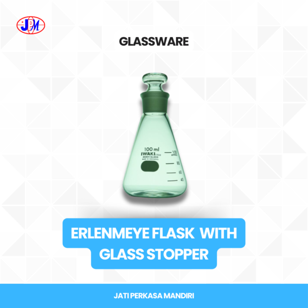  Iwaki - Erlenmeyer Flask With Glass Stopper 