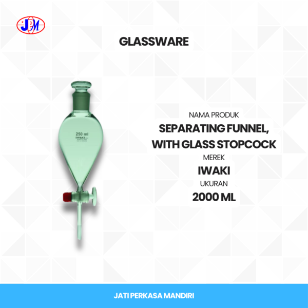  Iwaki - Separating Funnel, With Glass Stopcock  - Gambar 7
