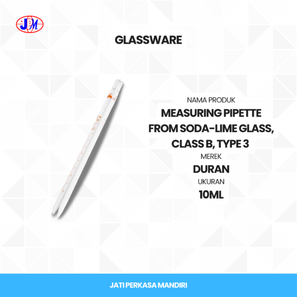  Duran - Measuring Pipette from Soda-Lime Glass, Class B, Type 3  - Gambar 2