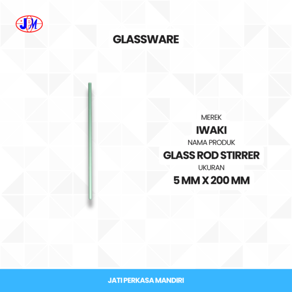  Glass Rod Stirrer 5X200 mm  - Gambar 2