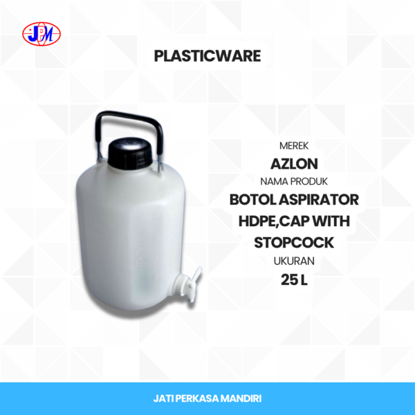   
Azlon - Botol Aspirator HDPE, CAP With Stopcock 25 L  - Gambar 2