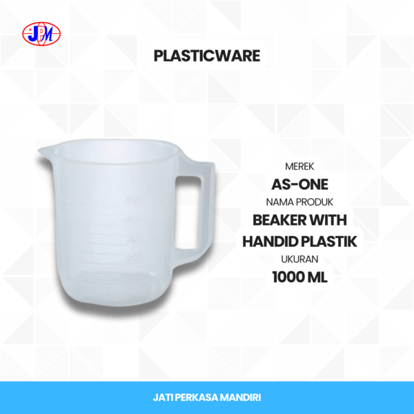   
AS-One - BEAKER with Handle Plastik 1000 ml  - Gambar 2