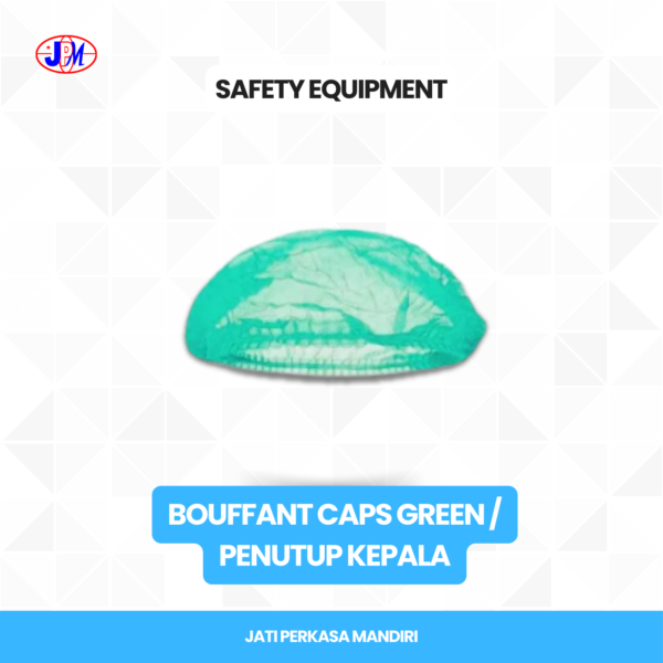  VISIONCOM - Bouffant Caps Non-Woven Disposable 21 Green 