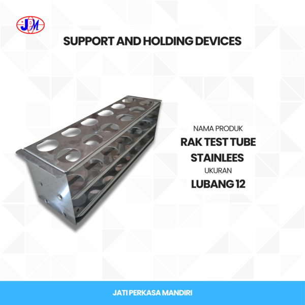  Rak Test Tube Stainless Lubang 12  - Gambar 2